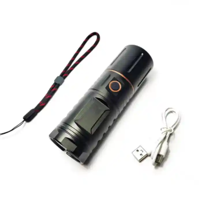 2000 High Lumen Type-C USB Rechargeable Multipurpose Flashlight